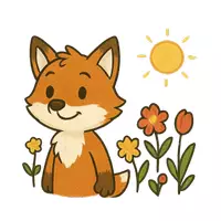 Vorschau - Mal- und Bastelvorlagen - Ausmalbilder Fuchs - Deckblatt