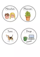 Vorschau - Spiele - Nomen unterscheiden: Mensch, Tier, Pflanze, Ding - Seite 1