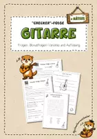 Vorschau - Arbeitsblätter - Gitarre Checker-Folge Musik – Checkerfragen, Quiz, Bonusfragen & Rätsel - Deckblatt