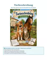 Vorschau - Stundenentwürfe - Tierbeschreibung (inkl. Lösung / Erwartungshorizont) - Deckblatt