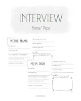 Vorschau - Arbeitsblätter - Interview Mama&Papa - Deckblatt