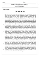 Vorschau - Arbeitsblätter - GLN Großer Leistungsnachweis Klassenarbeit Lesen & Zuhören - Seite 1