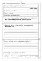Vorschau - Arbeitsblätter - GLN Großer Leistungsnachweis Klassenarbeit Lesen & Zuhören - Seite 3