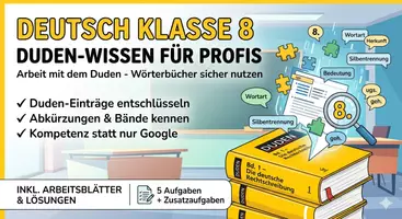 Vorschau - Arbeitsblätter - Arbeit mit dem Duden - Deckblatt