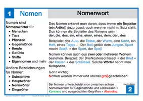Vorschau - Arbeitsblätter - Grammatik-Karteikarten Nomen - Seite 2