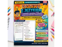 zapowiedź - Karta pracy - synonimy, antonimy, homonimy i frazeologizmy - obwoluta
