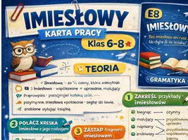 zapowiedź - Karta pracy - MIESŁOWY- teoria - zadania - klucz (kl. 6-8) - obwoluta