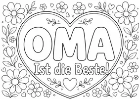 Vorschau - Mal- und Bastelvorlagen - Muttertag & Familienkarten – Ausmal-Klappkarten (MAMA, PAPA, OMA, OPA) - Seite 3