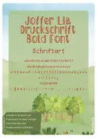 Vorschau - selbst erstellte Schriftarten - Joffer Lia Font - Meine eigene Druckschrift - Deckblatt