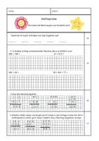 Vorschau - Test - Matheprobe - schriftlich addieren, Größen - Seite 1