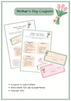 Vorschau - Aufgabenkarten - Mother´s Day Coupons mit Scaffolding und Teacher Info - Deckblatt