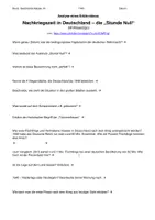Vorschau - Arbeitsblätter - Videoanalyse - Nachkriegszeit in Deutschland - Stunde Null - Deckblatt