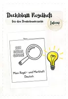 Vorschau - Arbeitsblätter - Deckblatt Merk- und Regelheft Deutschunterricht - Deckblatt