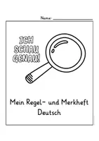 Vorschau - Arbeitsblätter - Deckblatt Merk- und Regelheft Deutschunterricht - Seite 1