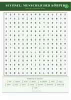 Vorschau - Arbeitsblätter - Suchsel: Menschlicher Körper – Wortsuchrätsel | Mathe Klasse 5–6 - Deckblatt