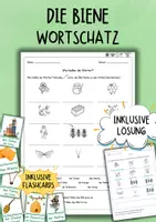 Vorschau - Arbeitsblätter - Die Biene - Wichtiger Wortschatz - Sachunterricht - Deckblatt