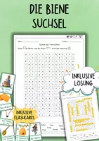 Vorschau - Arbeitsblätter - Die Biene - Suchsel - Sachunterricht - Deckblatt