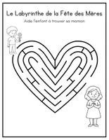 Aperçu - Feuilles d'exercices - Cahier d’activités - Fête des Mères - Cadeau - Page 1