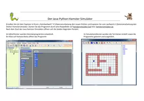 Vorschau - Aufgabenkarten - Python Hamstermodell Einführung - Seite 1