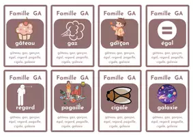 Aperçu - Apprentissages en autonomie - Jeu de 7 Familles - valeur de la lettre G - Page de couverture