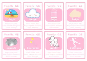Aperçu - Apprentissages en autonomie - Jeu de 7 Familles - valeur de la lettre G - Page 2