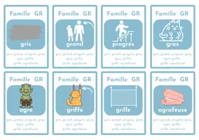 Aperçu - Apprentissages en autonomie - Jeu de 7 Familles - valeur de la lettre G - Page 3