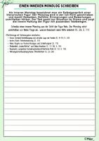 Vorschau - Arbeitsblätter - innerer Monolog aus der Perspektive der Figur Nele (Lektüre „Furor“) - Deckblatt