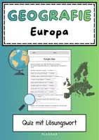 Vorschau - Arbeitsblätter - Europa-Quiz: Fragen mit Lösungswort (Klasse 5–8) - Deckblatt