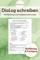 Vorschau - Stundenentwürfe - Dialog schreiben | Deutsch | Hefteintrag & Schreibanlässe - Deckblatt