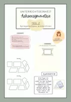 Vorschau - Arbeitsblätter - Spiegelachsen einzeichnen I Achsensymmetrie I Vierecke I Symmetrie - Deckblatt