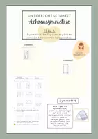 Vorschau - Arbeitsblätter - Symmetrische Figuren zeichnen I Achsensymmetrie I horizontale Spiegelachse - Deckblatt