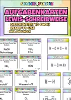 Vorschau - Arbeitsblätter - Lewis Schreibweise Aufgabenkarten Chemie Klasse 8–10 – Valenzelektronen spielerisch üben | sofort einsetzbar - Deckblatt