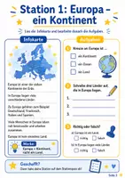 Vorschau - Arbeitsblätter - Europatag 09.05. – Was ist Europa? | Stationslernen mit Infokarten, Aufgaben, Quiz & Lösungen | Klasse 4–6 - Seite 2