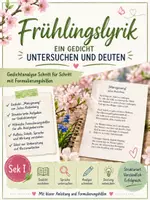 Vorschau - Arbeitsblätter - Lyrik im Frühling: Ein Gedicht analysieren - Deckblatt