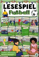 Vorschau - Arbeitsblätter - Lesespiel "Fußball" DaZ / DaF / Deutsch - Deckblatt