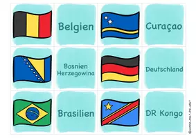 Vorschau - Arbeitsblätter - Zuordnungsspiel Flaggen Teilnehmerländer "Fussball WM 2026" - Seite 2