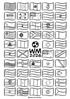 Vorschau - Arbeitsblätter - Plakat / Ausmalbilder Flaggen Teilnehmerländer "Fussball WM 2026" - Seite 3