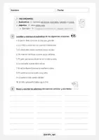 Vista previa - Hojas de trabajo - Adjetivos y Sustantivos - explicación + actividades - @profe_ept - página 3