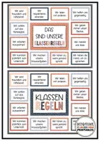 Vorschau - Poster - Klassenregeln Boho Gepunktet | Klassenzimmer Deko | Verhaltensregeln - Seite 1