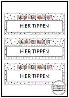 Vorschau - Mal- und Bastelvorlagen - Namensschilder Boho Gepunktet | Klassenzimmer Deko | Namenskärtchen - Seite 3
