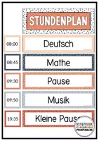 Vorschau - Poster - Tagestransparenz Boho Gepunktet | Klassenzimmer Deko | Stundenplan - Seite 2