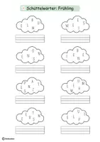 Vorschau - Arbeitsblätter - Schüttelwörter Frühling (Klasse 2: differenziert) - Seite 2