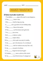 Vorschau - Arbeitsblätter - Must and Mustn't Worksheet- Grammar Practice - Seite 2