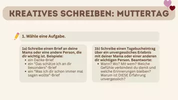 Vorschau - Arbeitsblätter - Würfelspiel Muttertag mit kreativer Schreibaufgabe (Klasse 5-10) -deutsche Version - Seite 3