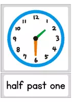 Vorschau - Bildkarten - FREEBIE! 20 Flashcards: Telling the time/ Uhrzeit (Englisch Grundschule und 5/ 6) - Seite 2