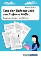 Vorschau - Text - Tanz der Tiefseequalle von Stefanie Höfler – Inhaltszusammenfassung nach Blöcken - Deckblatt