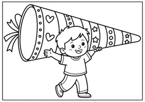 Vorschau - Mal- und Bastelvorlagen - Schultüte Ausmalbilder für Kinder Kunst & Malvorlagen Klasse 1 bis 4 Grundschule - Seite 3