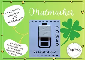 Vorschau - Bildkarten - Mutmacher für Prüfungen und Klassenarbeiten - Deckblatt