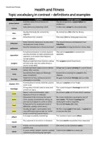 Vorschau - Arbeitsblätter - Health and fitness - Topic vocabulary and phrasal verbs - Deckblatt