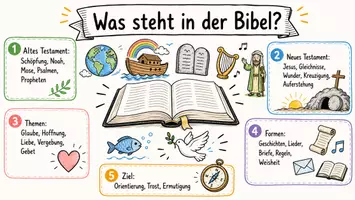 Vorschau - Arbeitsblätter - Arbeitsblätter zum Thema "Was steht in der Bibel?" + Lösung & MP3 + Mindmap + Infografik - Seite 1